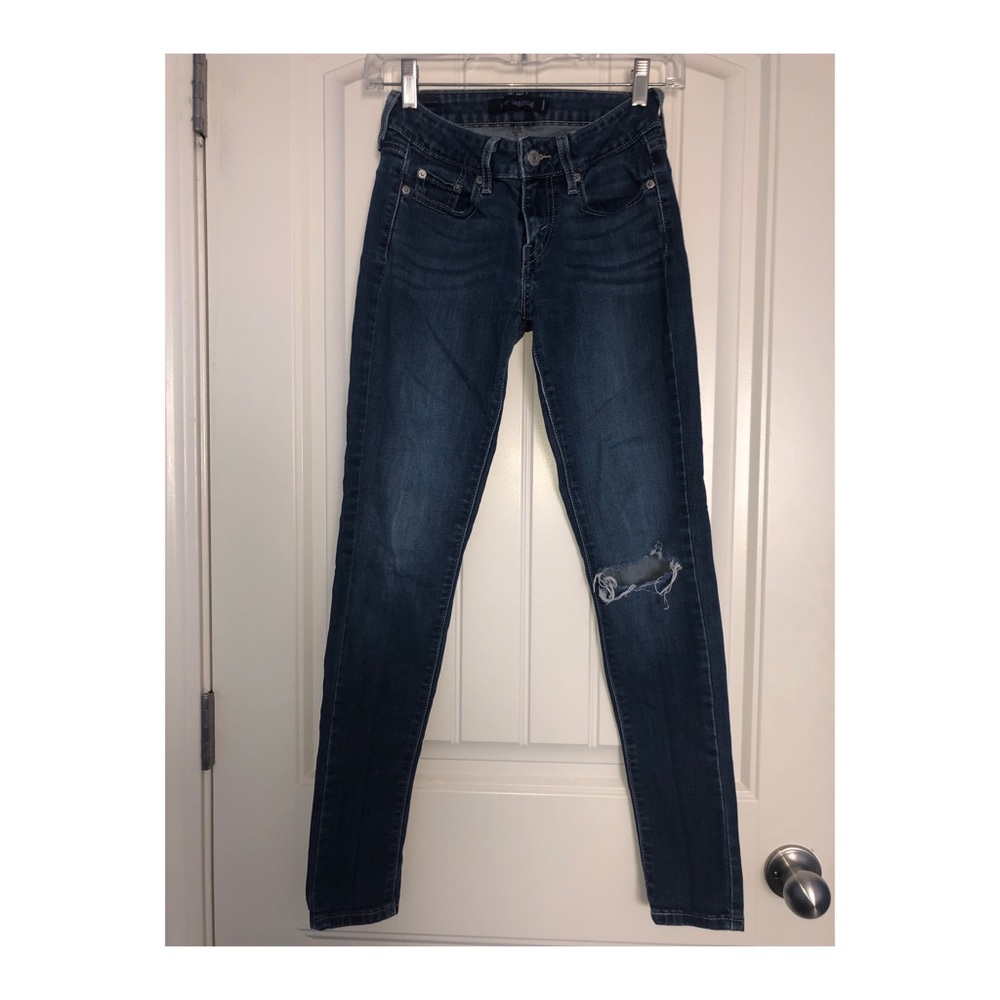 Dark blue jeans